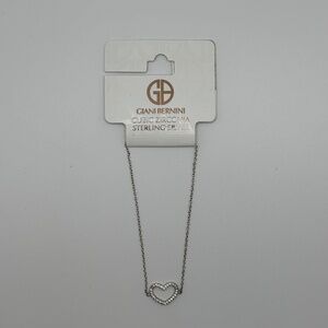 Giani Bernini Women's Sterling Silver Cubic Zirconia Heart Pendant Bracelet